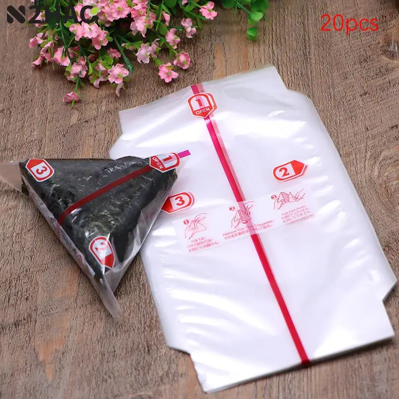 

20Pcs Double Layers Triangle Rice Ball Packing Bag Seaweed Onigiri Sushi Bag Sushi Making Packaging Bag Tools Accessories