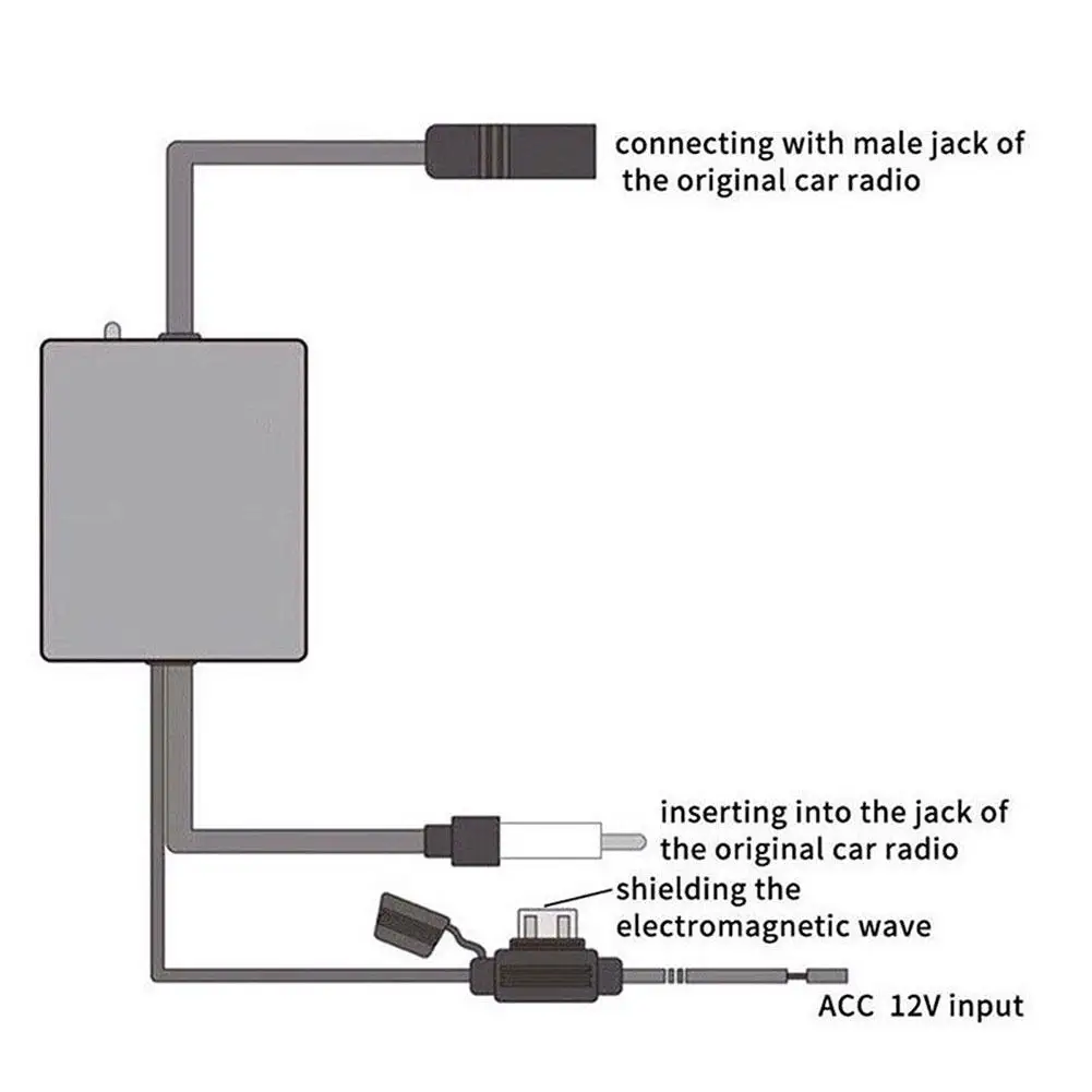 Car Antenna Practical FM Signal Amplifier Anti-interference Car Antenna Radio Universal FM Booster Amp Automobile Parts