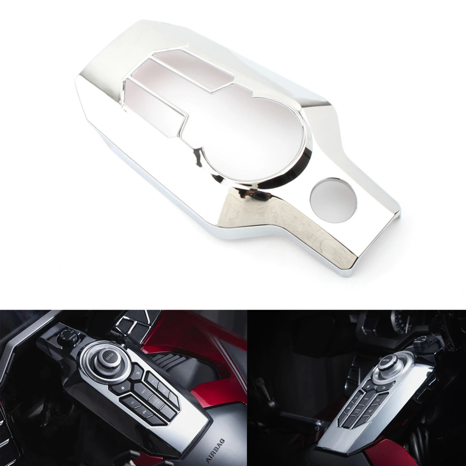 

Motorcycle Center Console Switch Panel Cover Decoration Chrome For Honda Goldwing GL1800 F6B 2018 2019 2020 2021 2022