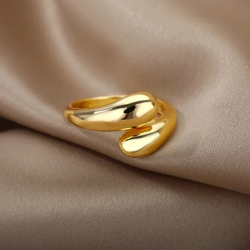 Couples Rings Stainless Steel Wedding Rings for Women Aesthetic Jewelry Gifts Gothic