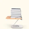 Desktop Book Stand for Reading with 360° Rotating Base Wooden Panel & Page Clips Foldable and Angle for Reading Book Holder 5