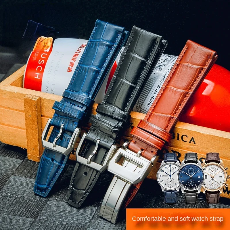Cinturino In Vera Pelle Per Iwc Portogallo Portofino Pilot Mark 18 Little Prince Orologio Da Uomo Morbido E Confortevole Cinturino Da 20Mm