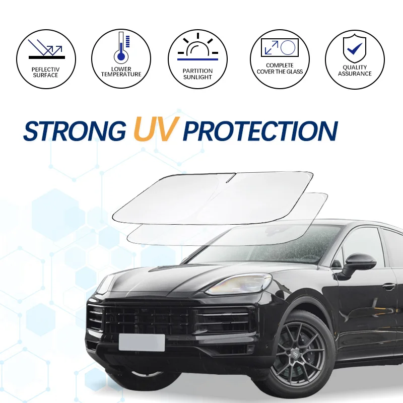 Car Sunshade Windshield Sun Shade Foldable for Porsche Cayenne 958 2011-2014