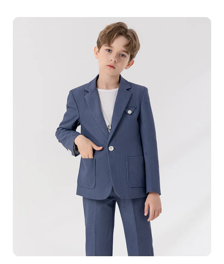 Frühling Herbst Anzüge Für Kinder Jungen 1-14 Jahre Jungen Anzüge Outfits Set Teen Junge Leistung Kostüm Anzug Set schwarz Anzug Für Kinder – Detail 20