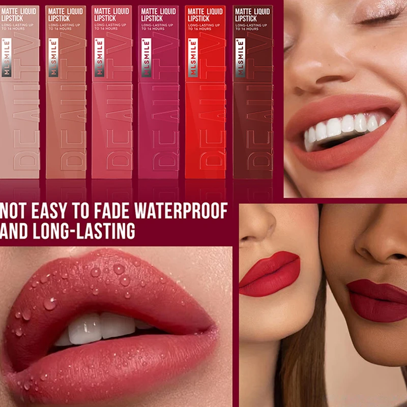 

New Matte Ink Liquid Lipstick Non-stick Cup Long Lasting Velvet Nude Lip Gloss Waterproof Lip Tint Waterproof Korean Makeup