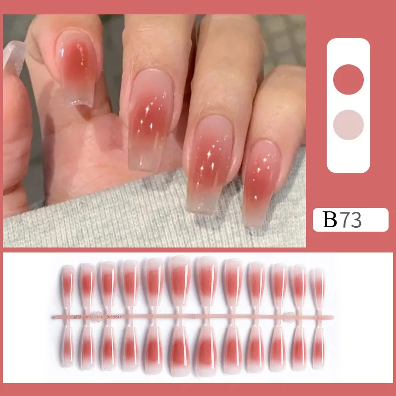 False Nail Tips Matte False Nail Tips Solid Color Super Long Coffin Ballet Press on Nails Tips for Artificial Fingernails