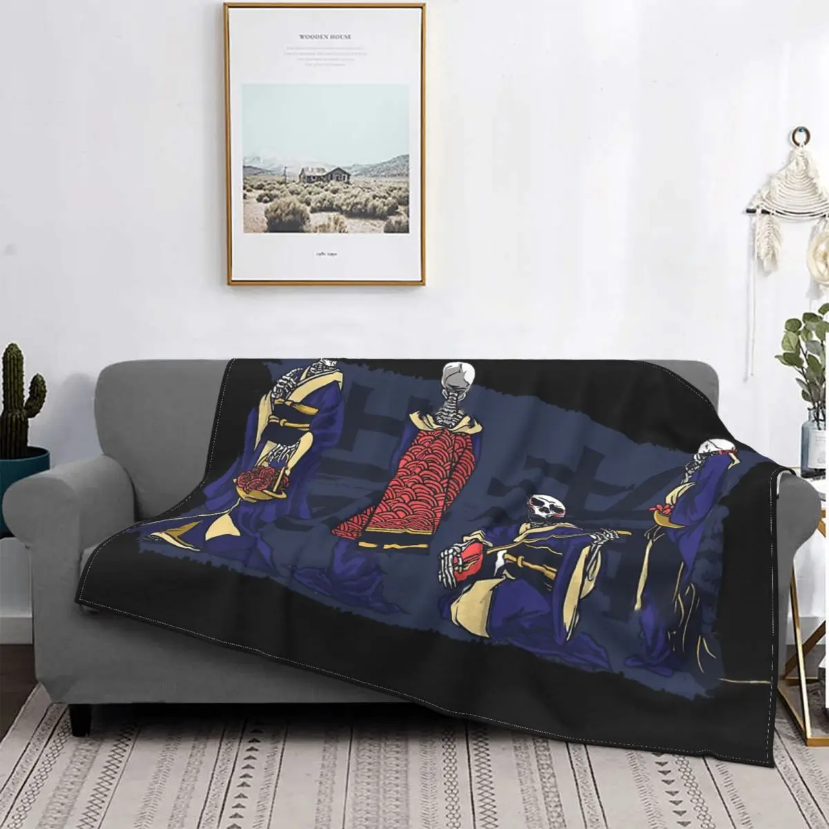 

Японское одеяло-скелет Geishas, японское художественное одеяло, плюшевые летние супертеплые Пледы для постельного белья, коврик