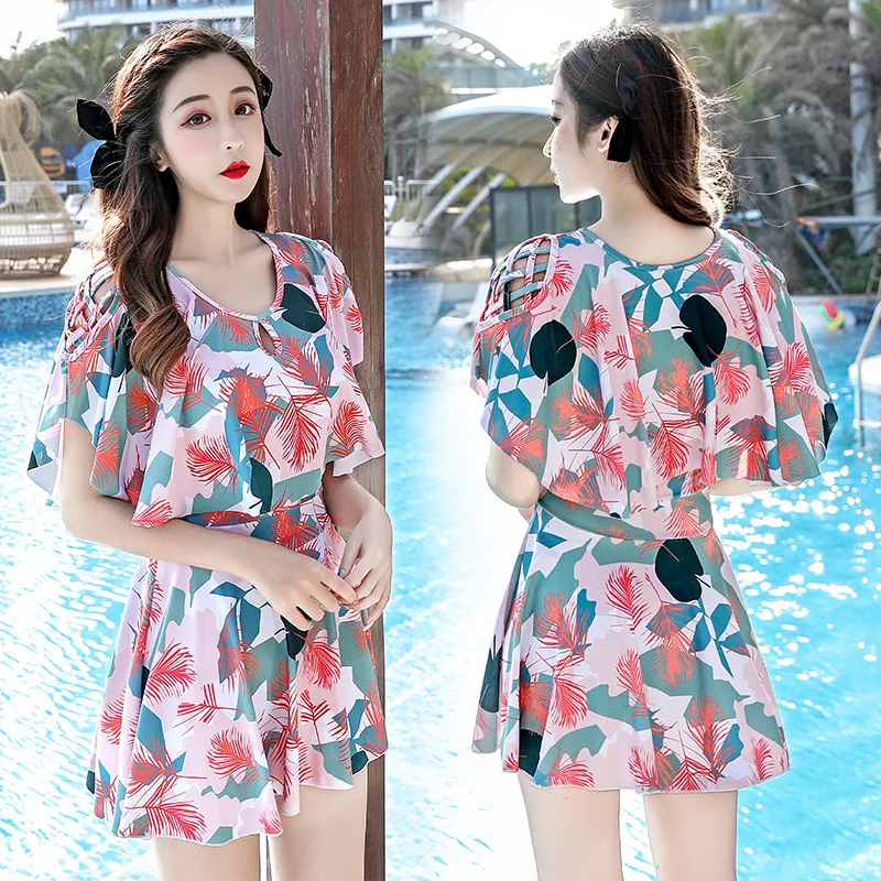 Slim Fit Swimming Suit for Women, Gather Conservative and Fashionable Slimming, Covering the Belly, Slimming in Hot Springs,