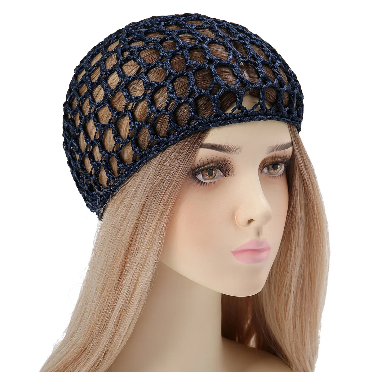 Hair Net Wrap For Sleep 2 PCS Mesh Nets Cap Snoods Cover Sleeping Knit Hairnets Elastic Head Wrap Bathing Shower Caps Wig Hairnet Crochet Sew Weave Press
