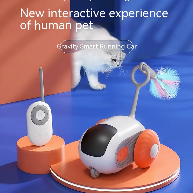 

Gravity Sports Car Remote Control Electric Cat Toy Tease Cat Stick Feather Kitten Pet Supplies, Indoor Cat Interactive Cat Toys