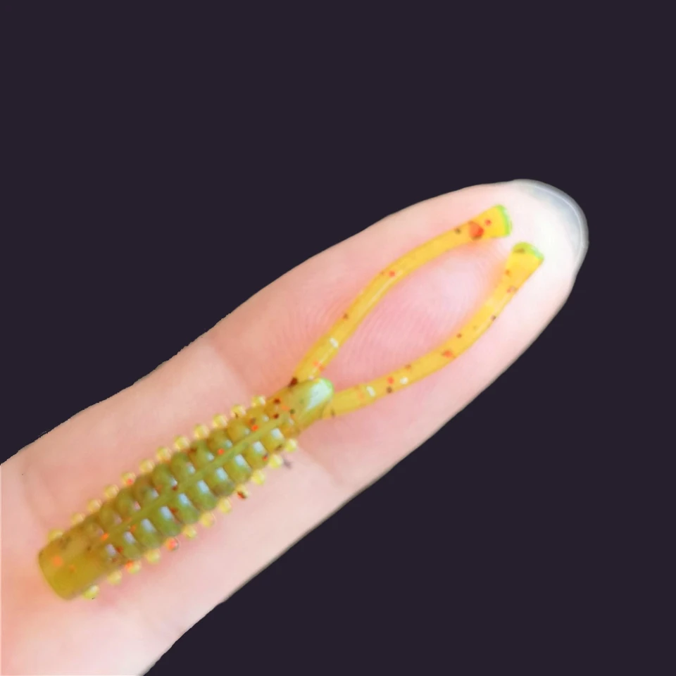 Fishing Soft Lures Ajing Rockfish 20pcs/lot 0.3g 40mm Twin Tail