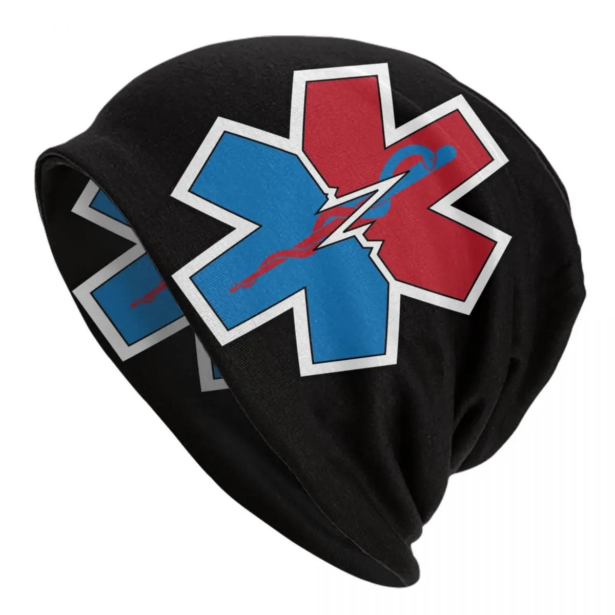 

EMT Star Of Life Paramedic Logo Skullies Beanies Caps Unisex Winter Warm Knitted Hat Cool Adult Bonnet Hats Outdoor Ski Cap