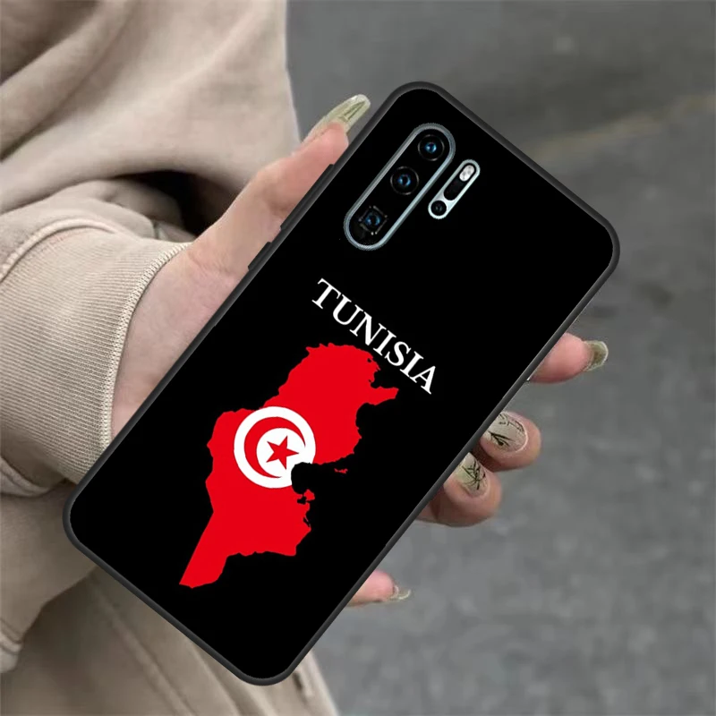 Tunisia Flag Map Design Phone Case