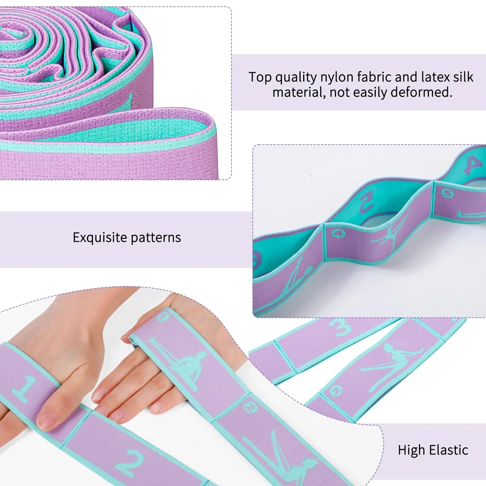 Yoga Stretching & Resistance Band for Pilates, Dance & Fitness Training