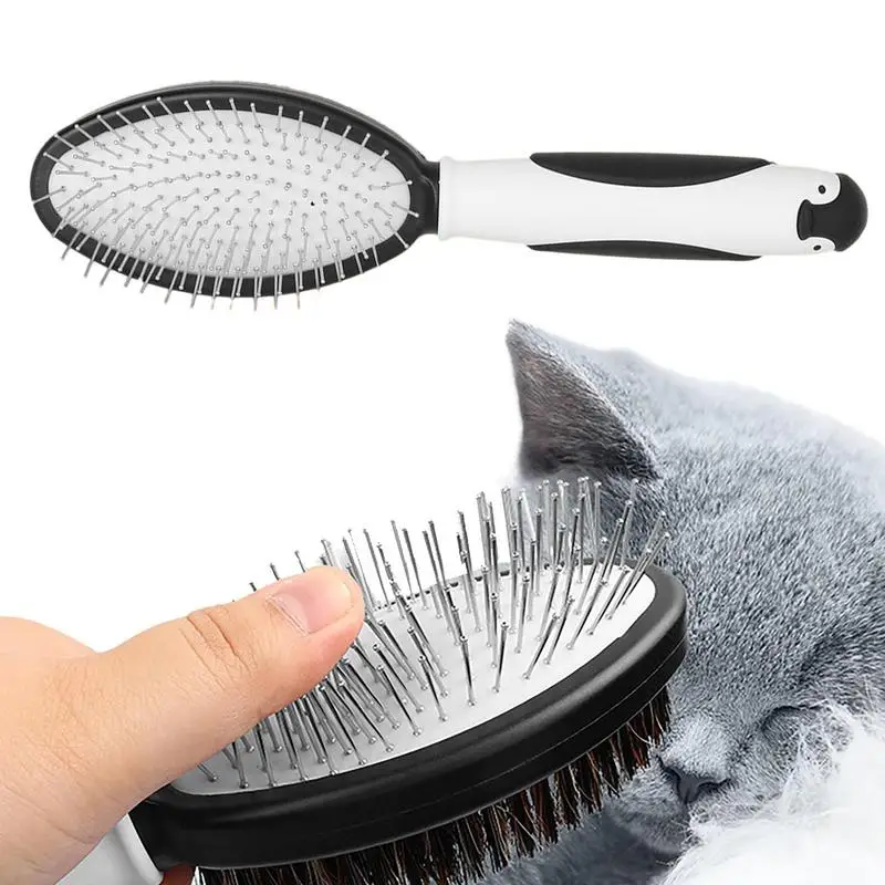 

Cat Comb Pet Hair Removal Brush Dog Hair Comb Stainless Steel Automatic Hair Fading Cats Grooming Tools Pets Dematting Comb Dogs