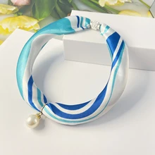 

Designer Scarf Women luxury Jewelry Statement Necklace Pendant Bohemia Neckerchief Foulard Femme Accessories Hijab Bandana Dot