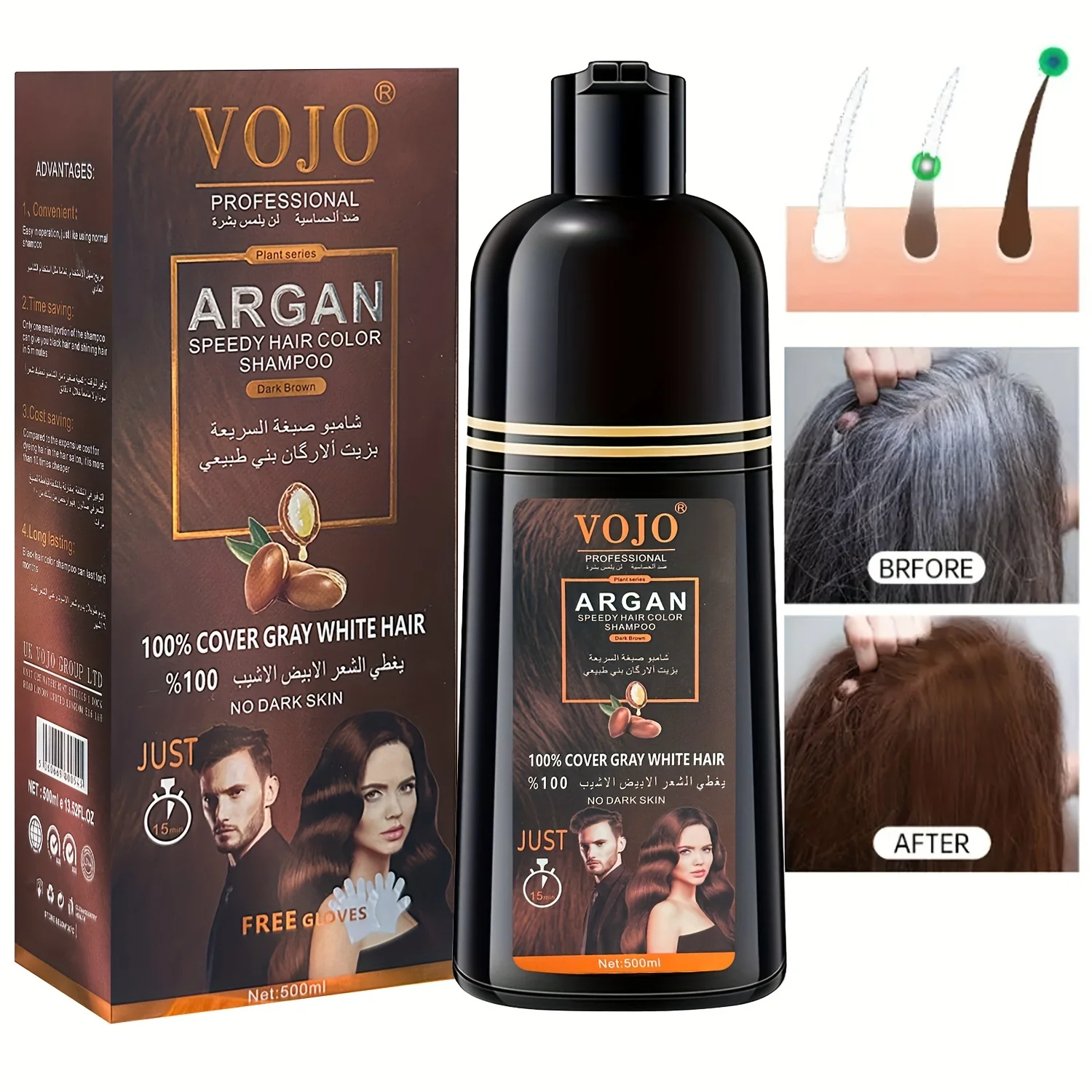 Revitalizing Instant Hair Color Shampoo with Long-Lasting Results