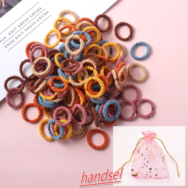100PCS/Set Girl Hair Ring Children Ponytail Elastic rubber band hair band Hair Accessories girl Headband Scrunchie Headdress Set 100pcs-21