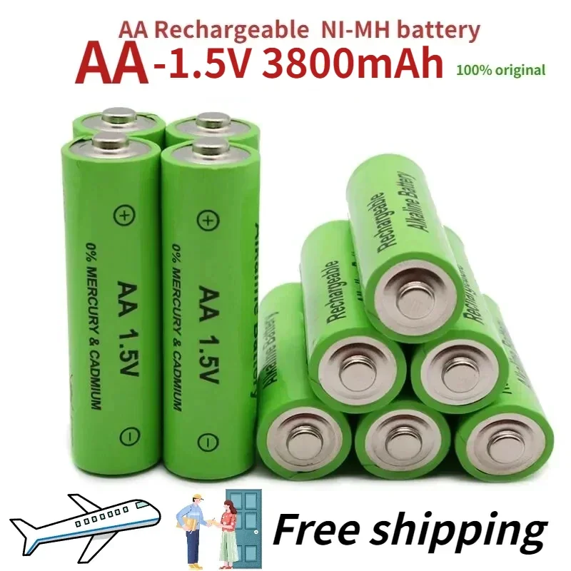 

2024 New AA 5 Battery Has A 3800mAh Rechargeable NI-MH 1.5V AA Battery, Suitable for Watches, Mice, Computers, Toys, and More.