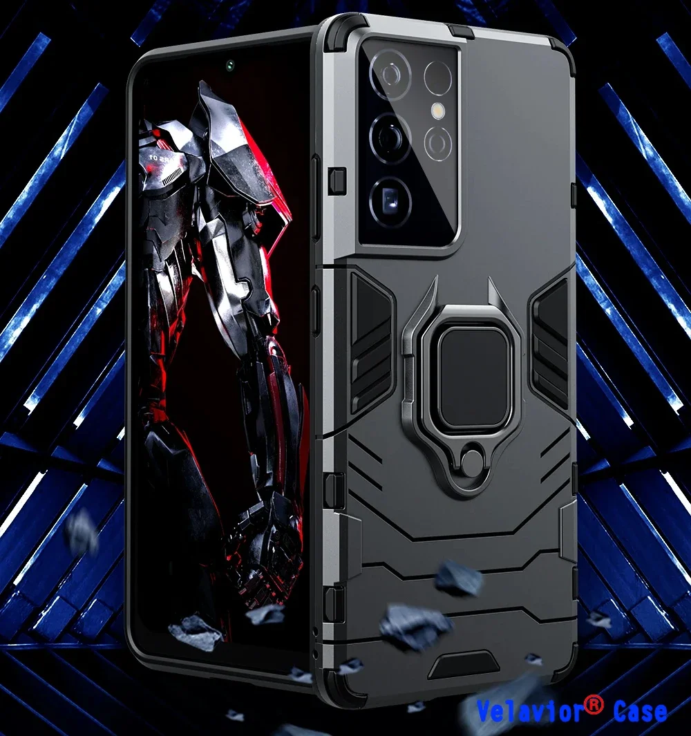 

For Samsung Galaxy S24 Ultra Case Shockproof Ring Stand Back Phone Cover for Samsung Galaxy S23 S24 Ultra Plus S23fe Phone Case