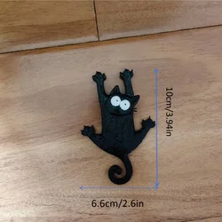Charming Cat - Themed Magnetic Refrigerator Accessory - Hang in There, Kitty (Black)