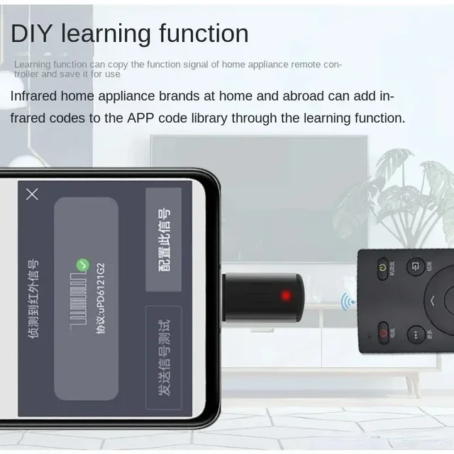 Wireless Smart Phone Infrared Transmitter Universal Mini Remote Controller Replacement for iOS Smartphone TV Fan Air Conditioner - Image 4