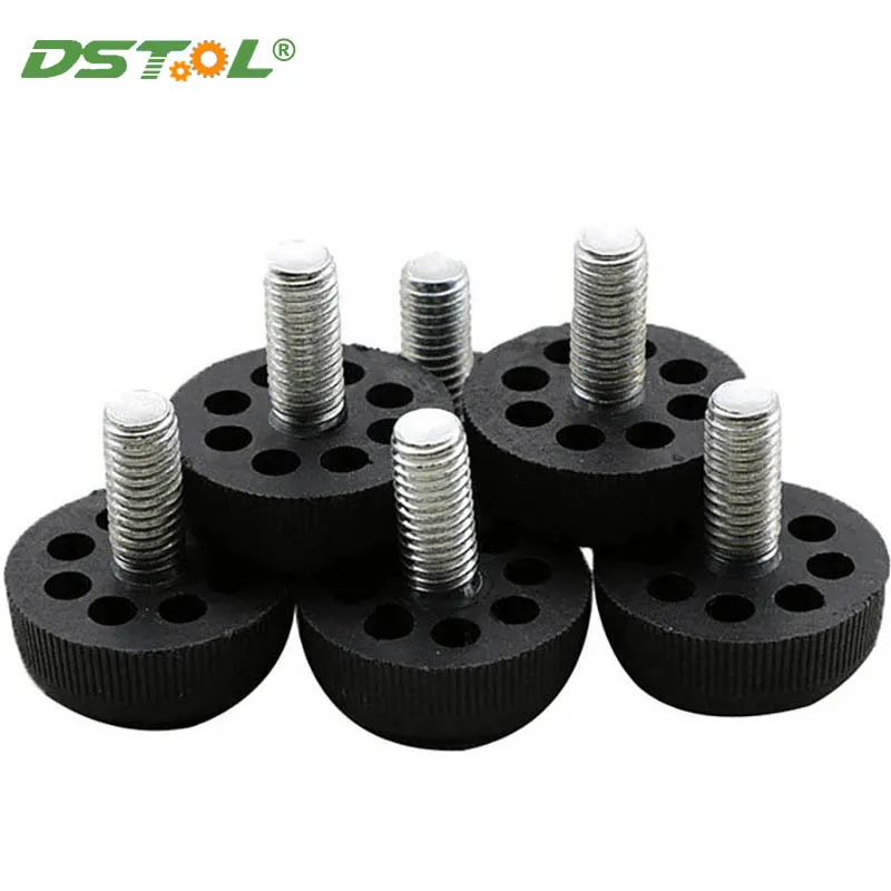

M8 Height Adjustable Leveling Chair Leg Feet Furniture Mat Black Screw-in Base Sofa Bed Cabinet Table Floor Protector