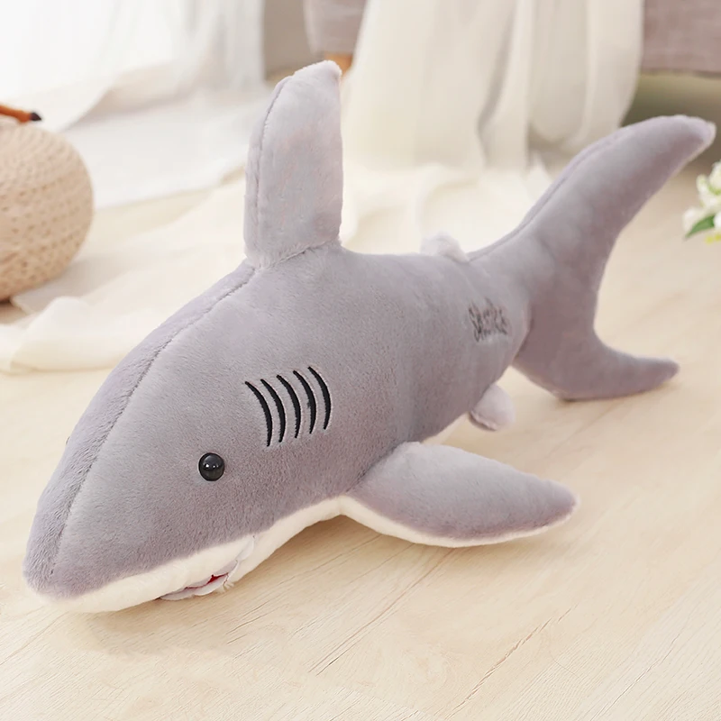 50-130cm Plush Sharks Toys Stuffed Animals Simulation Sea Animal Doll Pillows Cushion Kids For Children Birthday Gifts