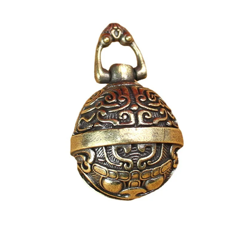 Lucky Brass Handicraft Die Casting Drop Bell Key Car Button Wind Bell Sect Bronze Creative Gift Fengshui Home Yard Pendant wind bell pendant