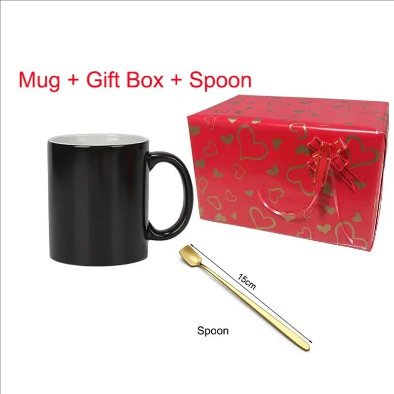 Personalized Heat-Sensitive Color Changing Mug - Custom Photo and Text Design
