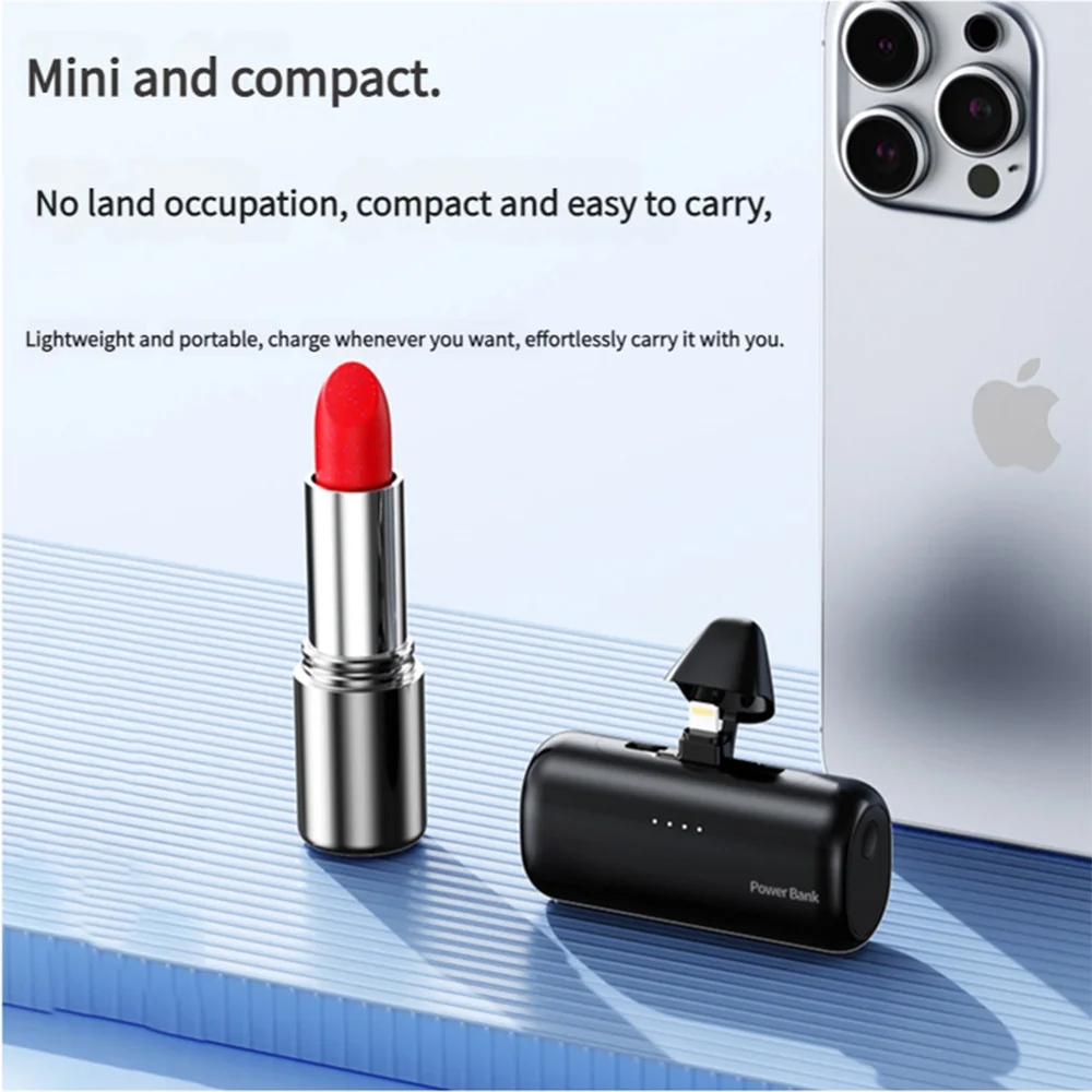 M&W 5000mAh Power Bank: Rotate - Plug Magic, Type - C & Lightning in One! 3