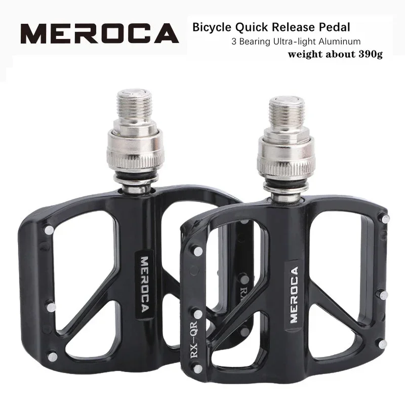 

MEROCA Ultra-light Quick Release Bicycle Pedals Non-slip Aluminum Alloy 3-Bearing Folding Bicycle Pedals Bike Pedal