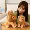23/28CM Simulated Lion Plush Pillow Filling Toy for Children Cute Creative Soft Cotton Plush Stuffed Doll Lion Boy Girl Toy Gift 2