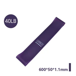 Portable Fitness Workout Equipment: Elastic Resistance Bands for Strength Training and Yoga (40LB)
