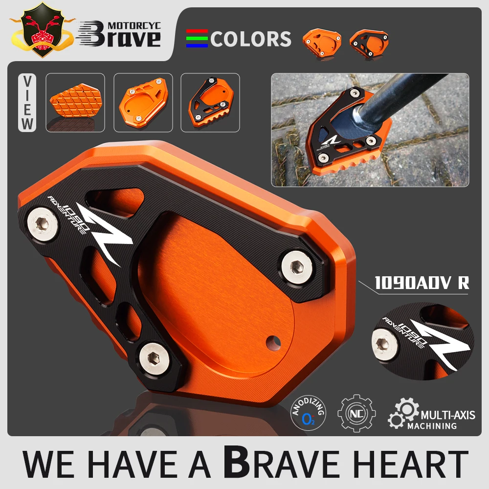 

For KTM 1090 Adventure R 2016-2021 2022 1090 adv 1090adv CNC Kickstand Foot Side Stand Extension Pad Support Plate