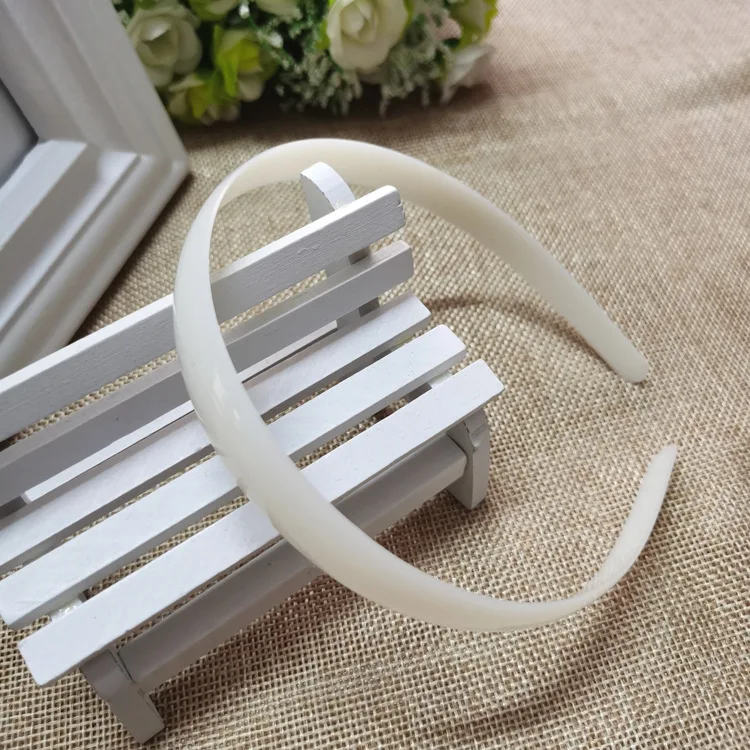 10 Stück keine Zähne Stirnbänder weiß Kunststoff Kopf Reifen Lünette Stirnband Basis für DIY Mädchen Frau Haar bekleidung Werkzeug Zubehör Großhandel – Detail 4