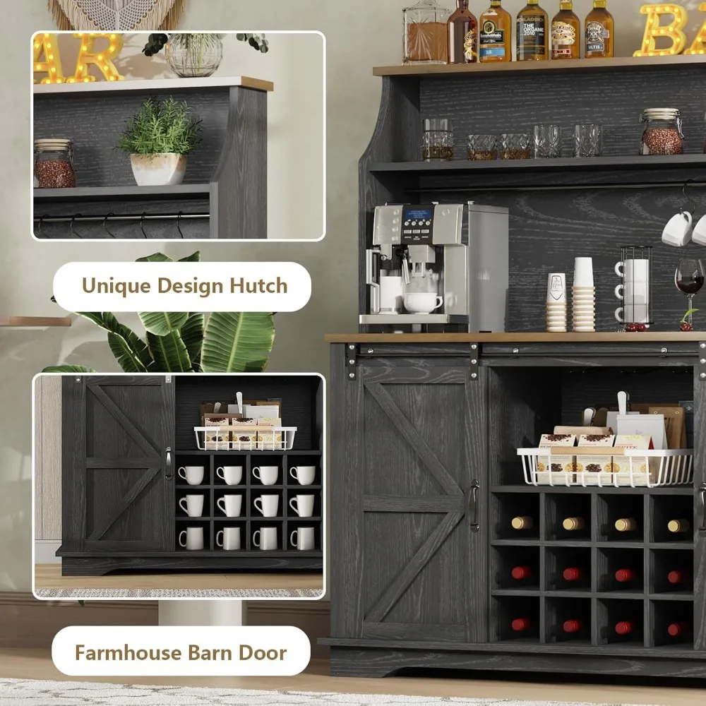 Farmhouse Coffee Bar Cabinet 6