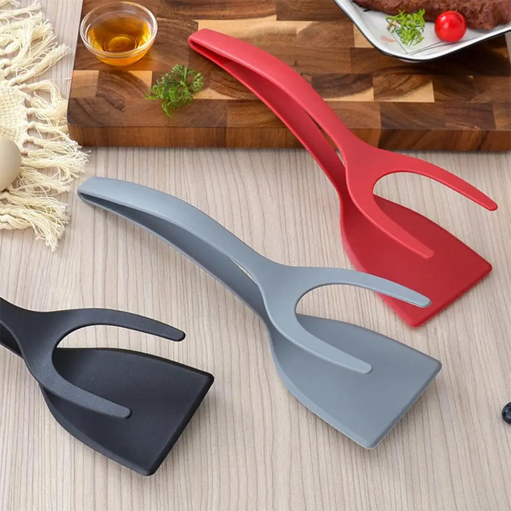 Silicone Clip Kitchen Accessories 2 in 1 Steak Spatula Tongs Steak Shovel Clamp Pancake Cooking Machine Tongs Pliers Tools