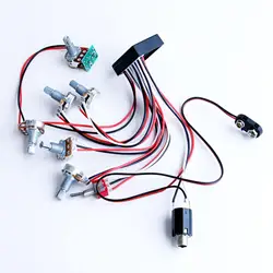 Enhanced Electric Bass Guitar Preamp Circuit with Three - Band Equalizer (Black)