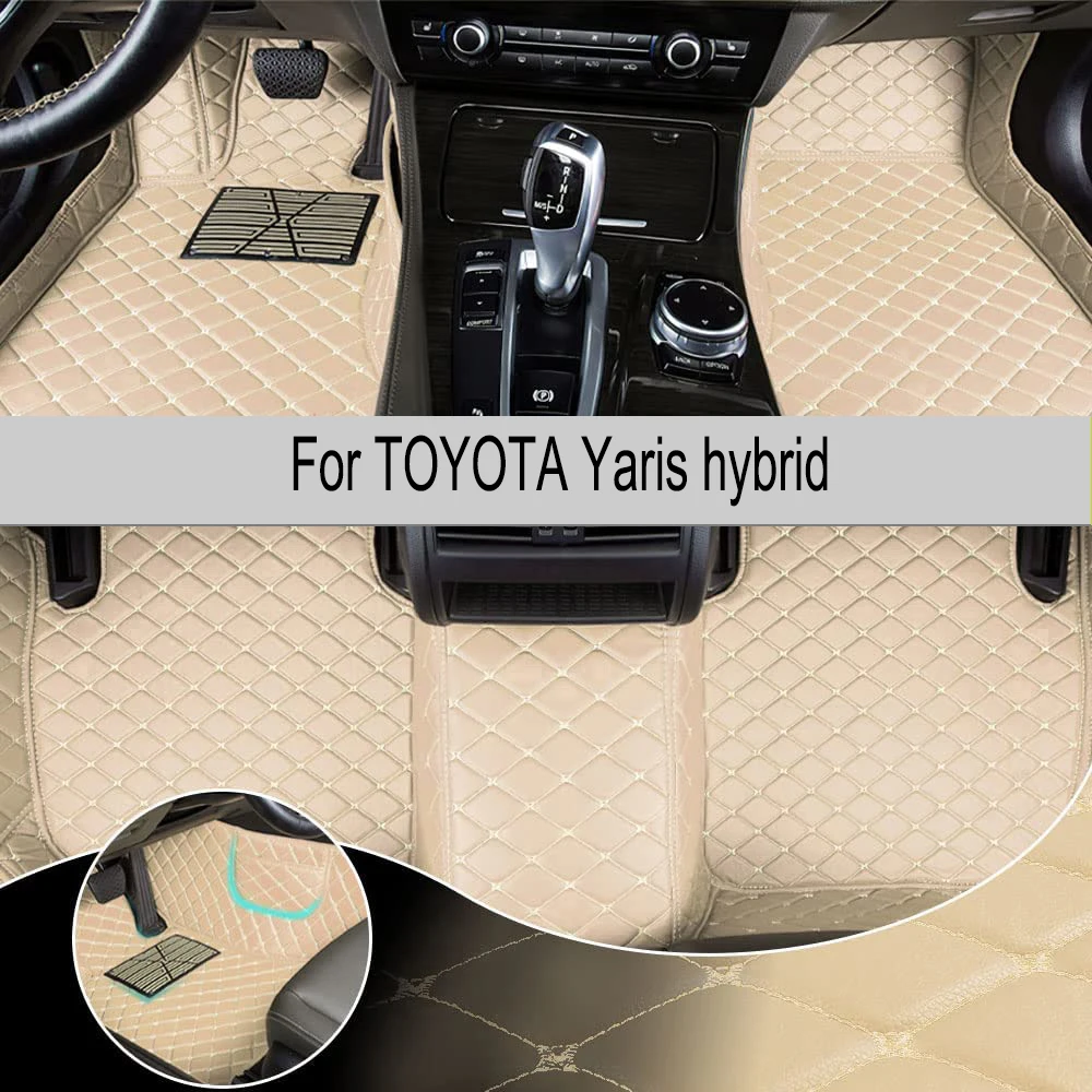 

Custom Car Floor Mat For TOYOTA Yaris Hybrid 2020 Year Upgraded Version Foot Coche Accessories Carpets