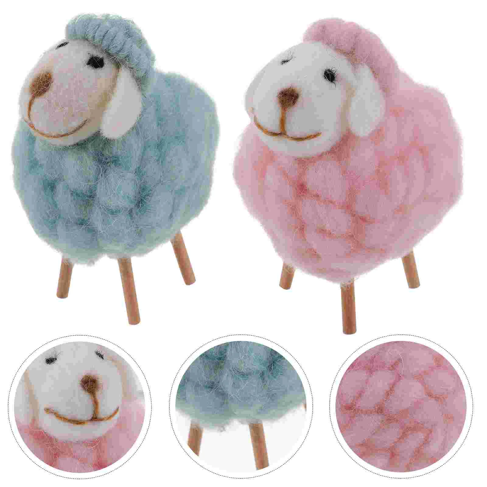 

Woolfeltsheep Felted Ornaments Small Statues Table Adorable Decors Animal Adornments Desk Home