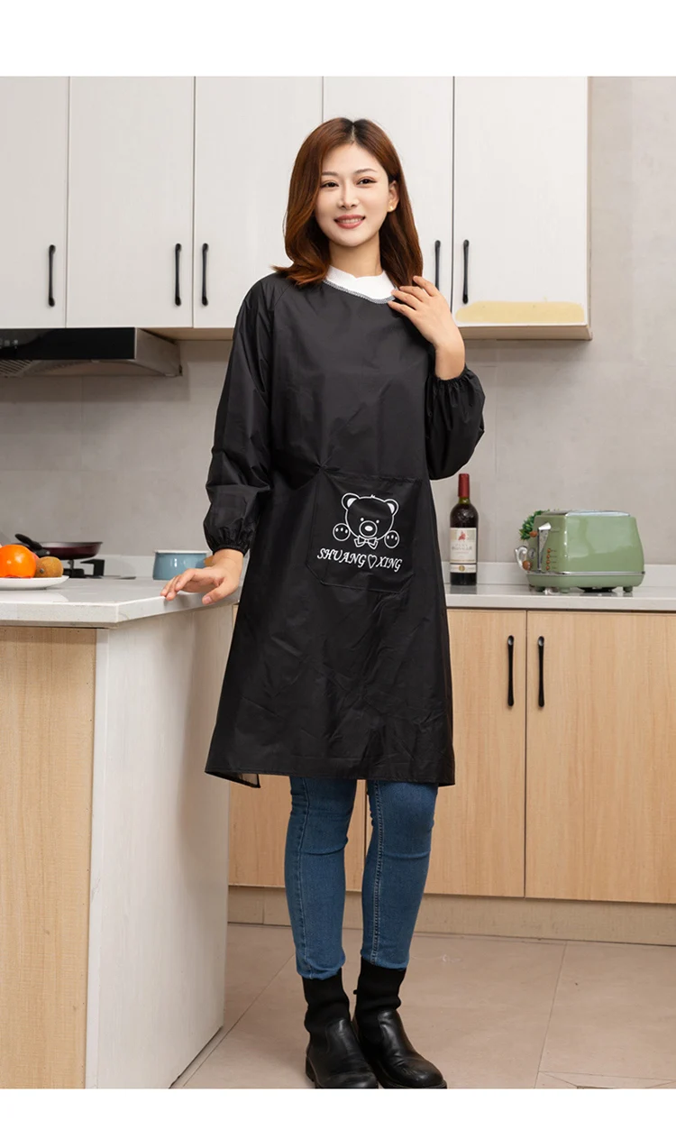 Housework apron women are wearing jacket waterproof oil-proof