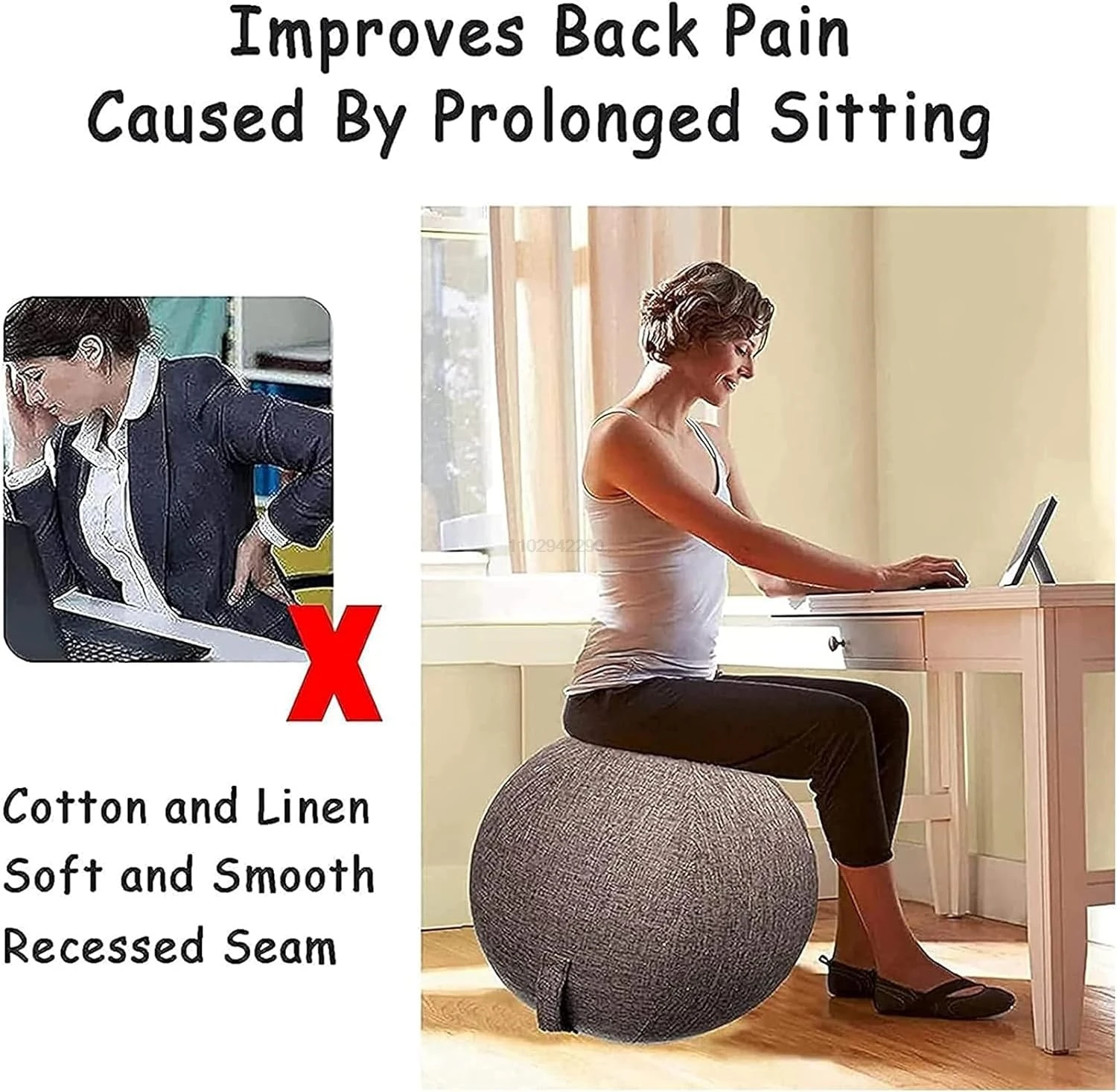 Yoga Ball Gymnastics Ball 55/65/75cm Yoga Ball Protective Cover Gym Workout Balance Ball Cover Yoga Pilates Sitting Dustproof Protector Slipcover