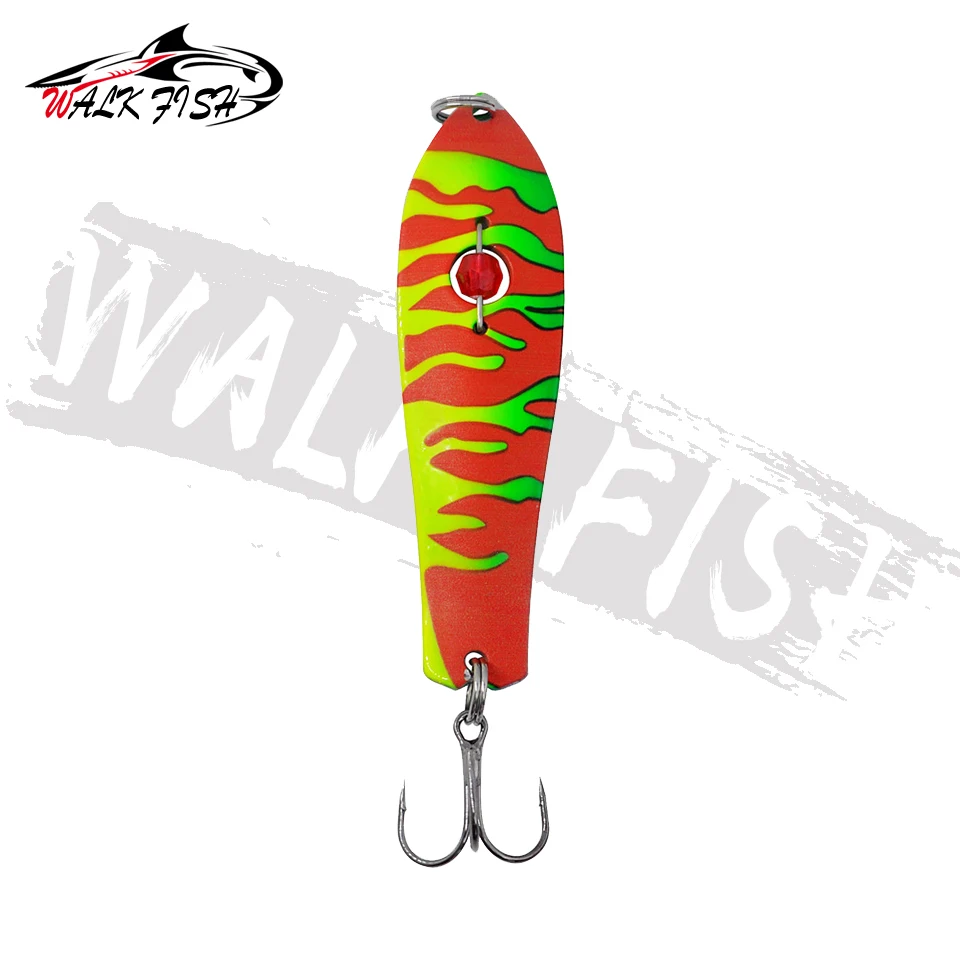 SPAZIERGANG FISCH 1Pcs Metall Angeln Köder Spinner Löffel Harten Köder Trolling 93mm 28g Messing Spinner Hecht barsch Süßwasser Angeln Lockt – Detail 9