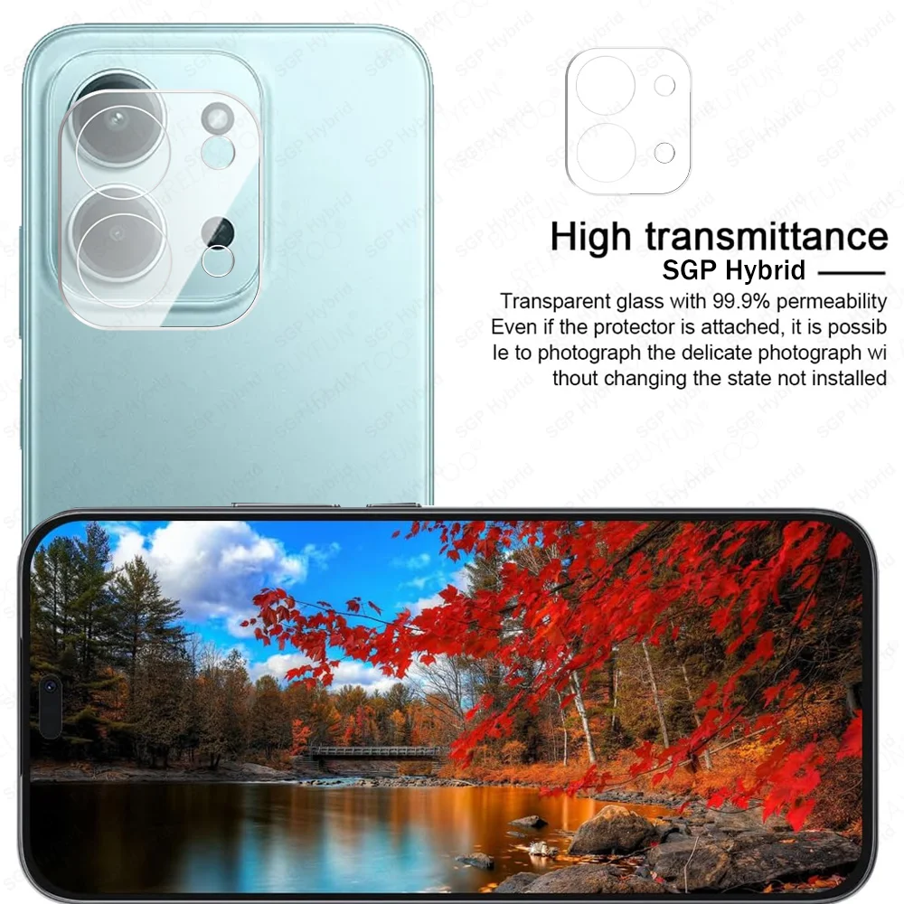 2Pcs 3D Clear Camera Glass Protector For Xiaomi Redmi 15C Redmi15C Redmy 15 C C15 4G 5G HD Back Lens Case HD Phone Camera Cover 4