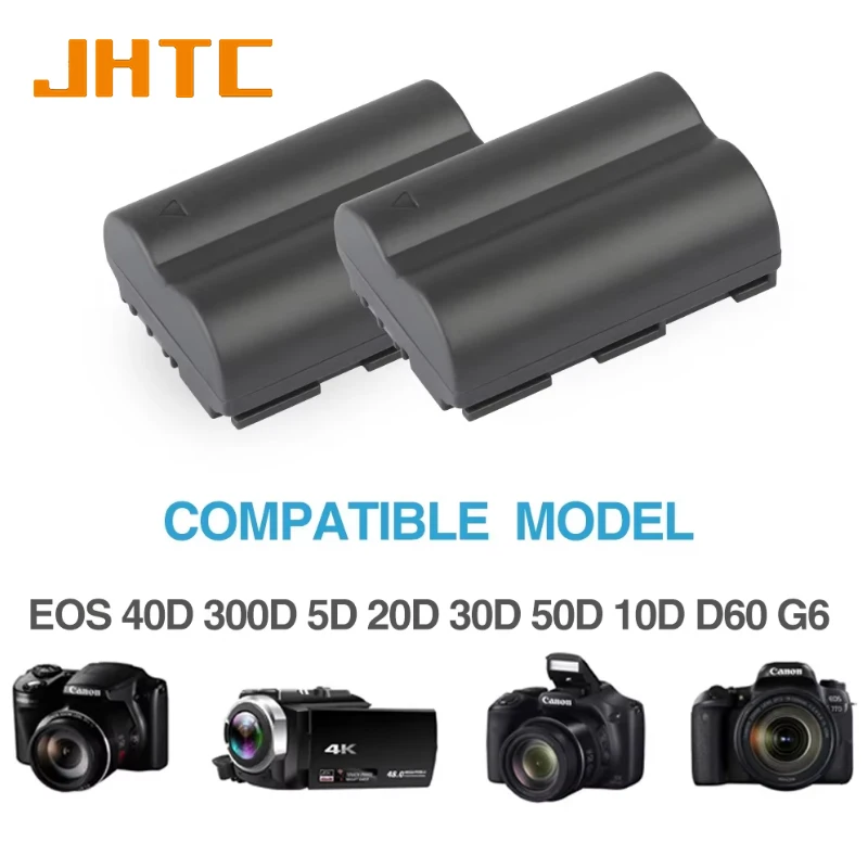 BP-511 BP-511A batteria per Canon EOS 40D 300D 5D 20D 30D 50D 10D D60 G6 BP511 FV40 FV30 FV100 200 batterie per fotocamera 2000mah - immagine 5