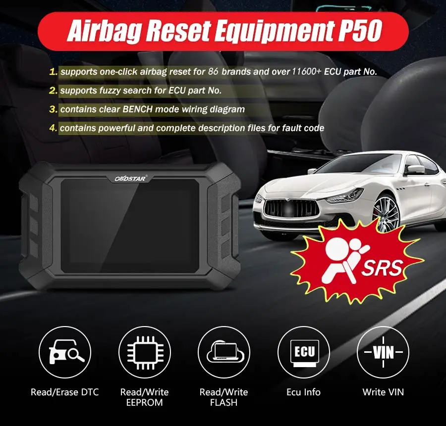 OBDSTAR P50 Vehicle Coverage