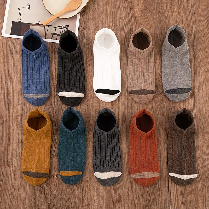 5 Pairs Xiaomi Youpin Men's Socks Spring and Summer Low-waist Heel Cotton Socks Waist Sweat-absorbent Deodorant Short Tube