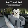 Asiento plegable e impermeable para mascotas en el coche, asiento de seguridad con correas ajustables y bolsa de transporte.