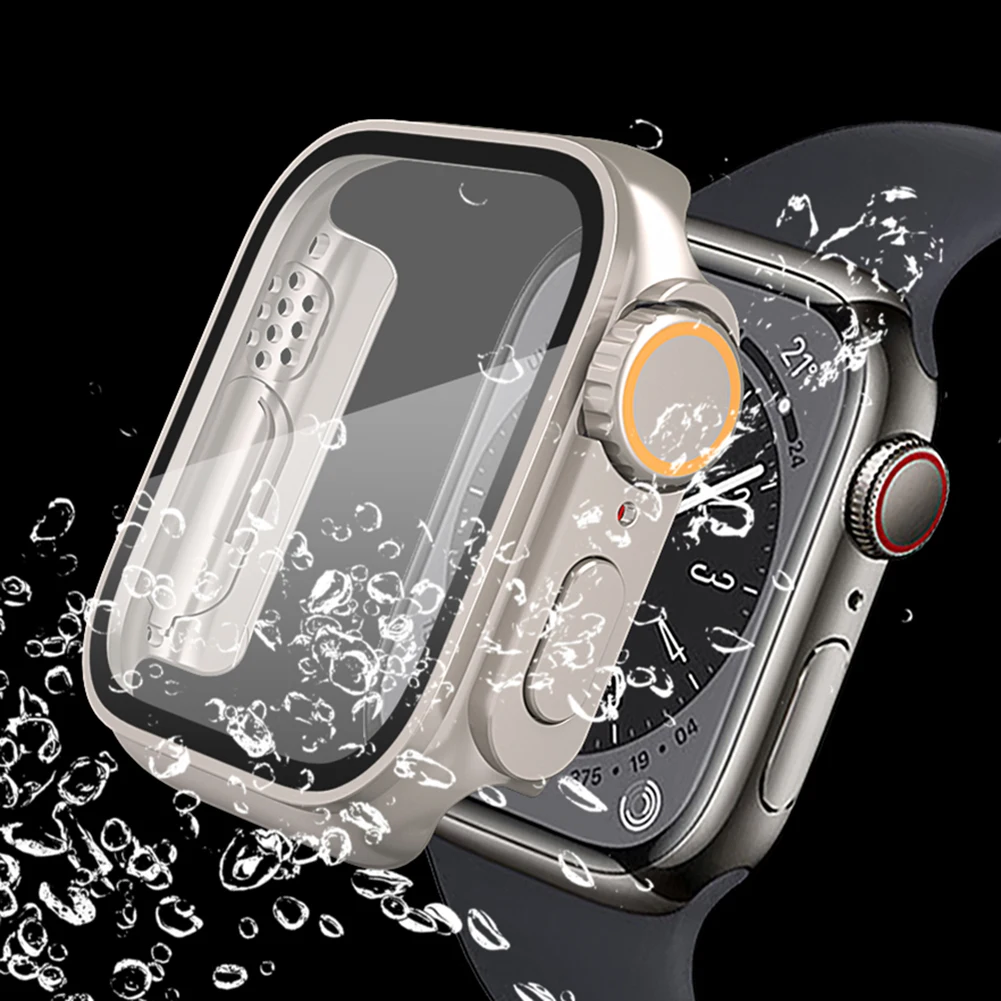 

Чехол из закаленного стекла для смартфонов IWatch 9/8/7/6/5/4/SE